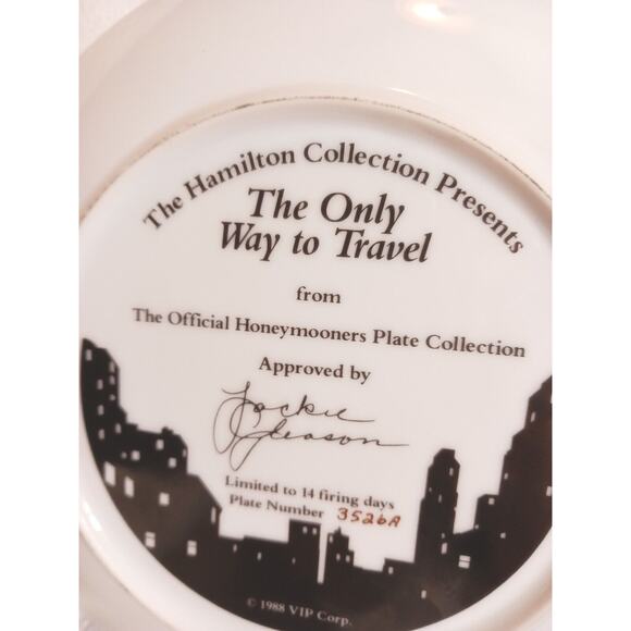JACKIE GLEASON Hamilton Collection The Only way to Travel Hamilton Plate 3526A - Picture 9 of 12